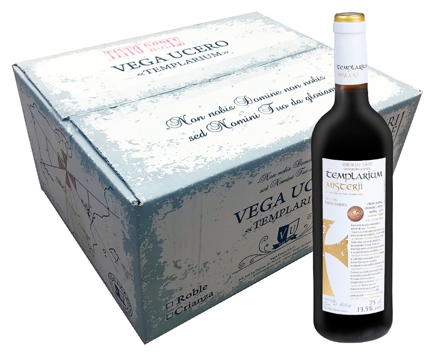 Caja de 3 botellas de Vino Tinto Roble Templarium Misterii