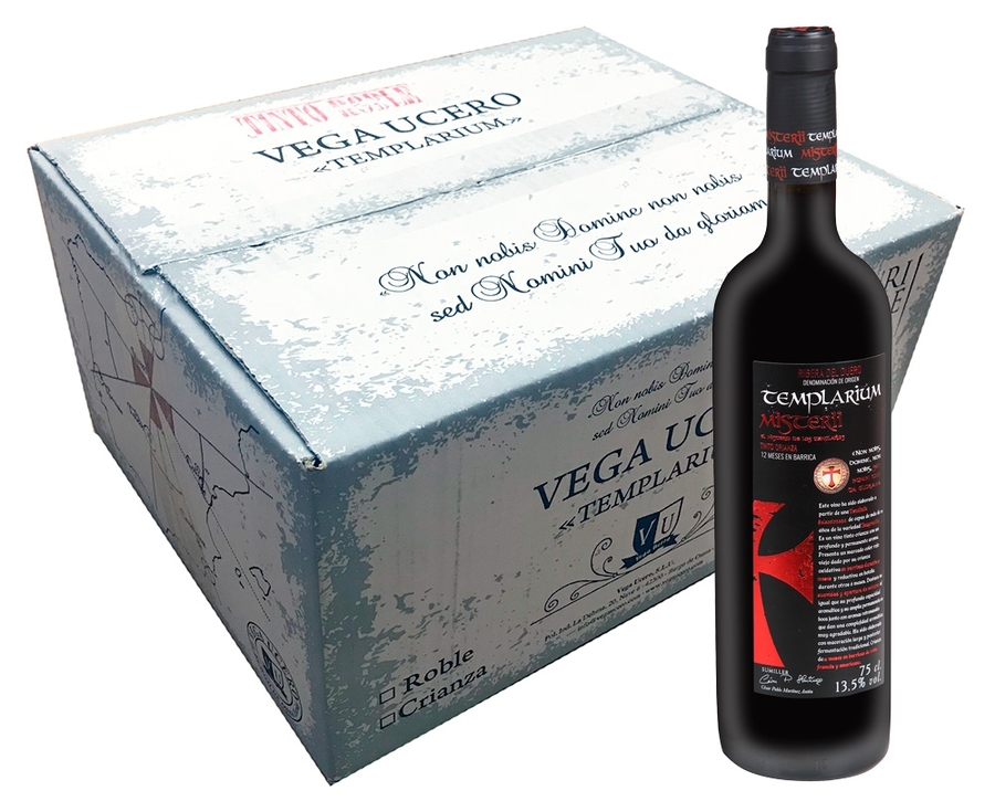 Caja de 3 botellas de Vino Tinto Crianza Templarium Misterii