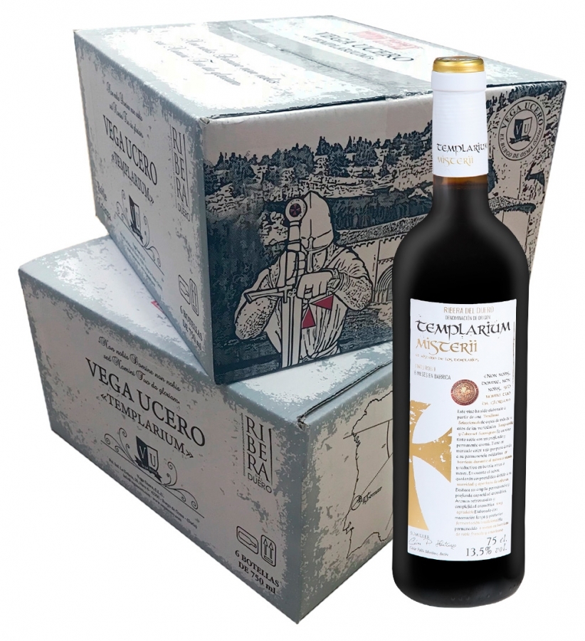 Caja de 6 botellas de Vino Tinto Roble Templarium Misterii
