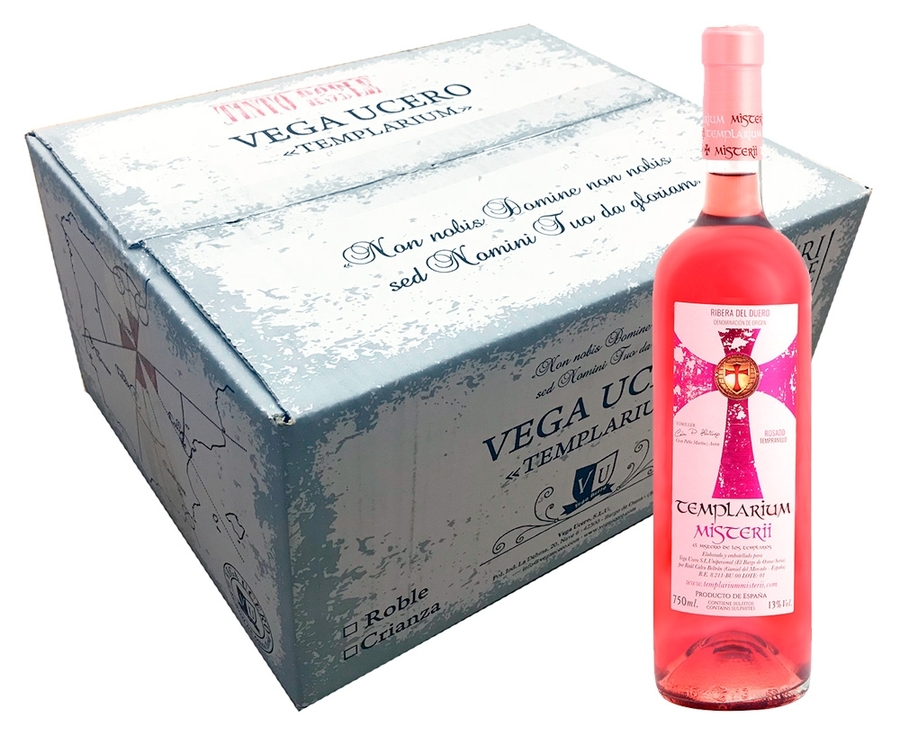 Caja de 3 botellas de Vino Rosado Templarium Misterii